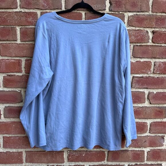 Eileen Fisher Organic Cotton Jersey Long-Sleeve Tee womens 3X NEW - Picture 5 of 9